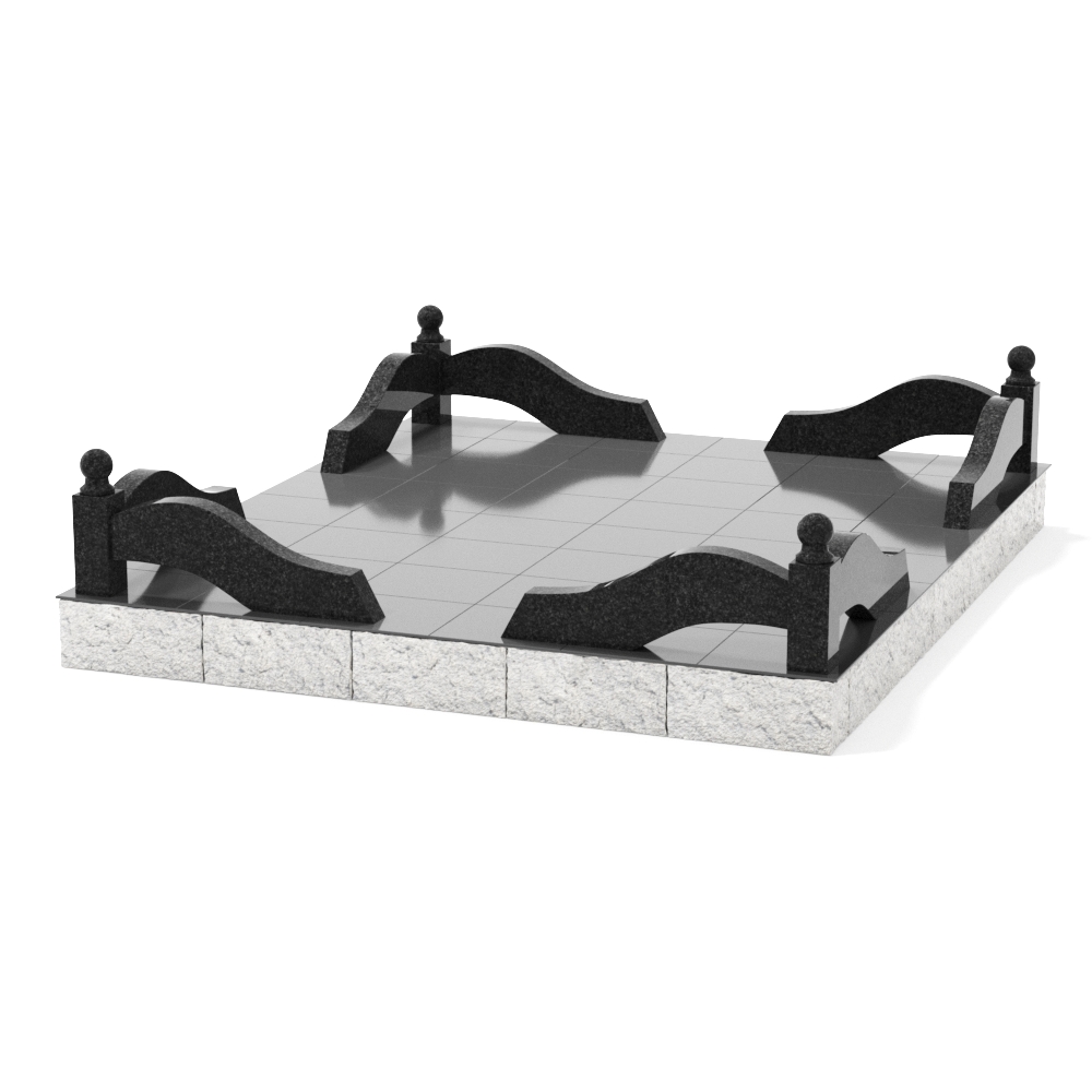 Гранитная ограда О-23 купить в Бресте c фото по низкой цене